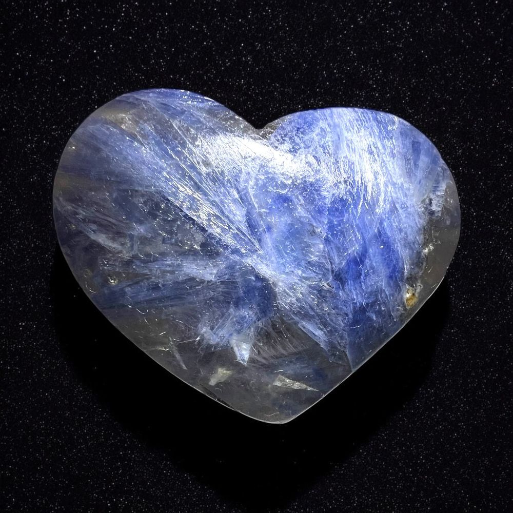 Kyanite Crystal Heart‎ Carving